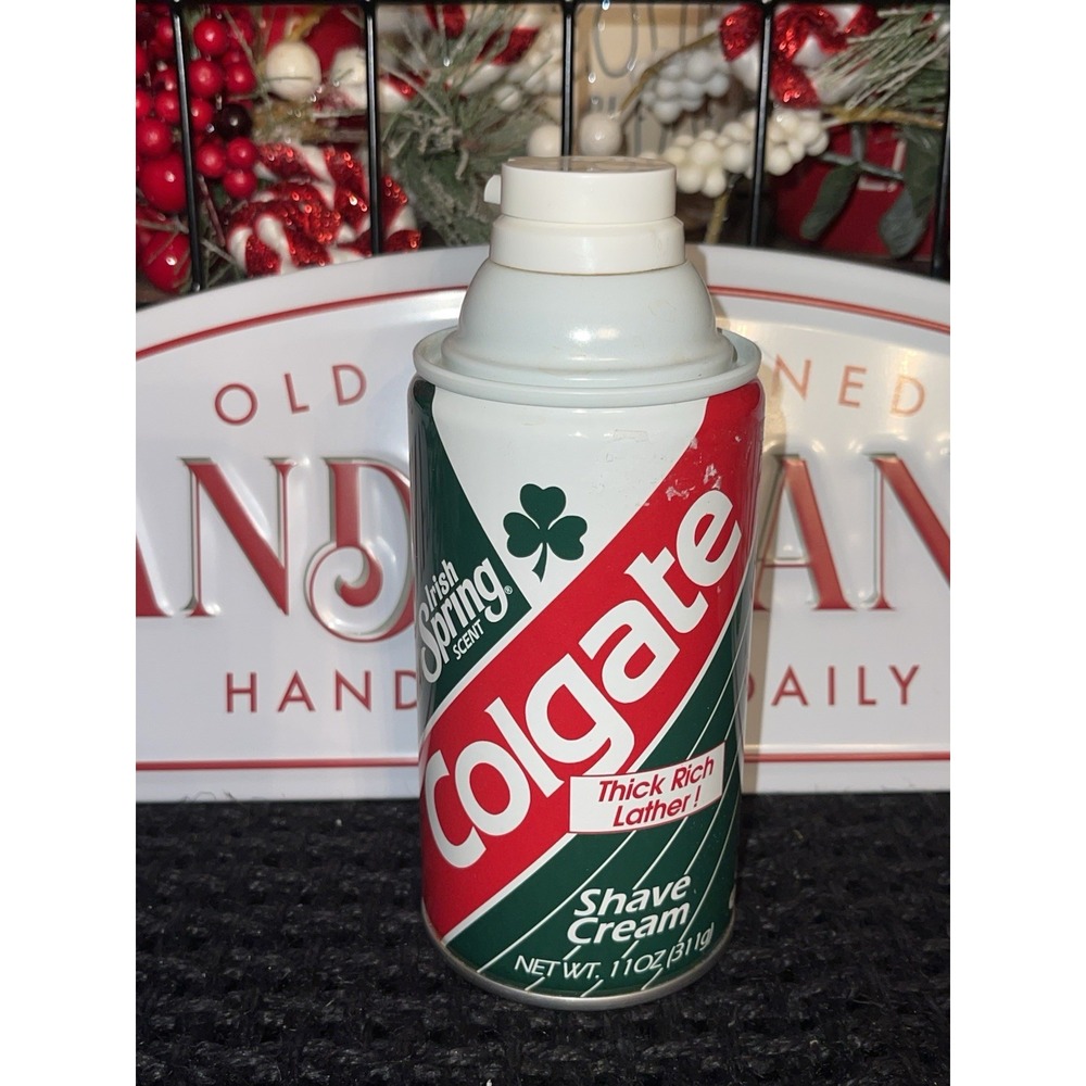 Vintage Colgate Irish Spring Scent Shaving Cream, 11oz., New Old Stock‎